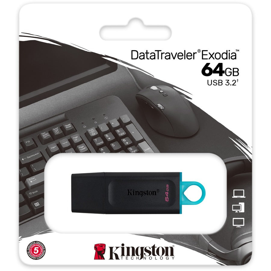Kingston DataTraveler Exodia 64GB USB 3.2 (Gen 1) Flash Drive — DTX/64GB