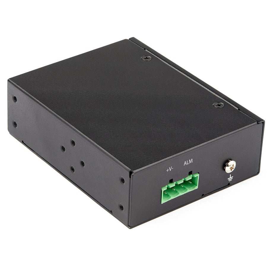 StarTech.com PoE+ Industrial Fiber to Ethernet Media Converter 60W - SFP to RJ45 - SM/MM Fiber to Gigabit Copper IP-30 — IMC1GSFP60W