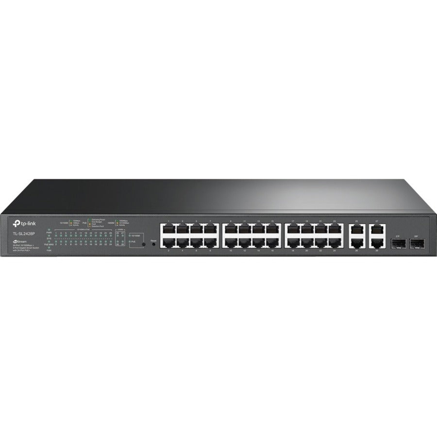 TP-Link TL-SL2428P - 24 Port Fast Ethernet Smart Managed PoE Switch — SL2428P