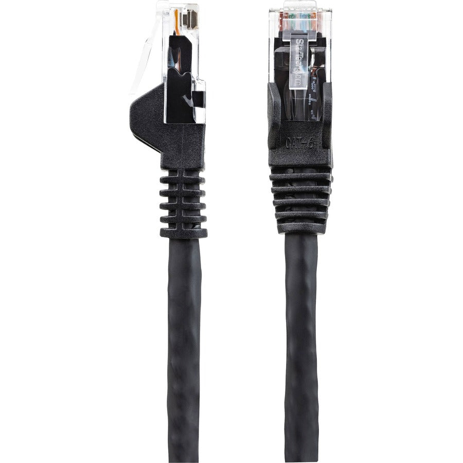 StarTech.com 6in (15cm) CAT6 Ethernet Cable, LSZH (Low Smoke Zero Halogen) 10 GbE Snagless 100W PoE UTP RJ45 Black Network Patch Cord, ETL — N6LPATCH6INBK