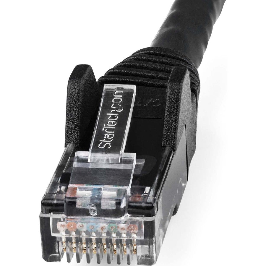 StarTech.com 6in (15cm) CAT6 Ethernet Cable, LSZH (Low Smoke Zero Halogen) 10 GbE Snagless 100W PoE UTP RJ45 Black Network Patch Cord, ETL — N6LPATCH6INBK