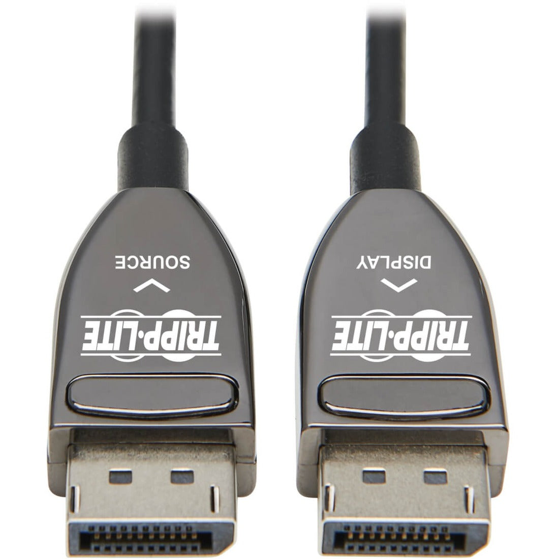 Eaton Tripp Lite Series DisplayPort Active Optical Cable (AOC), 8K 60 Hz (M/M), CL3 Rated, Latching Connectors, Black, 10 m (33 ft.) — P580F3-10M-8K6