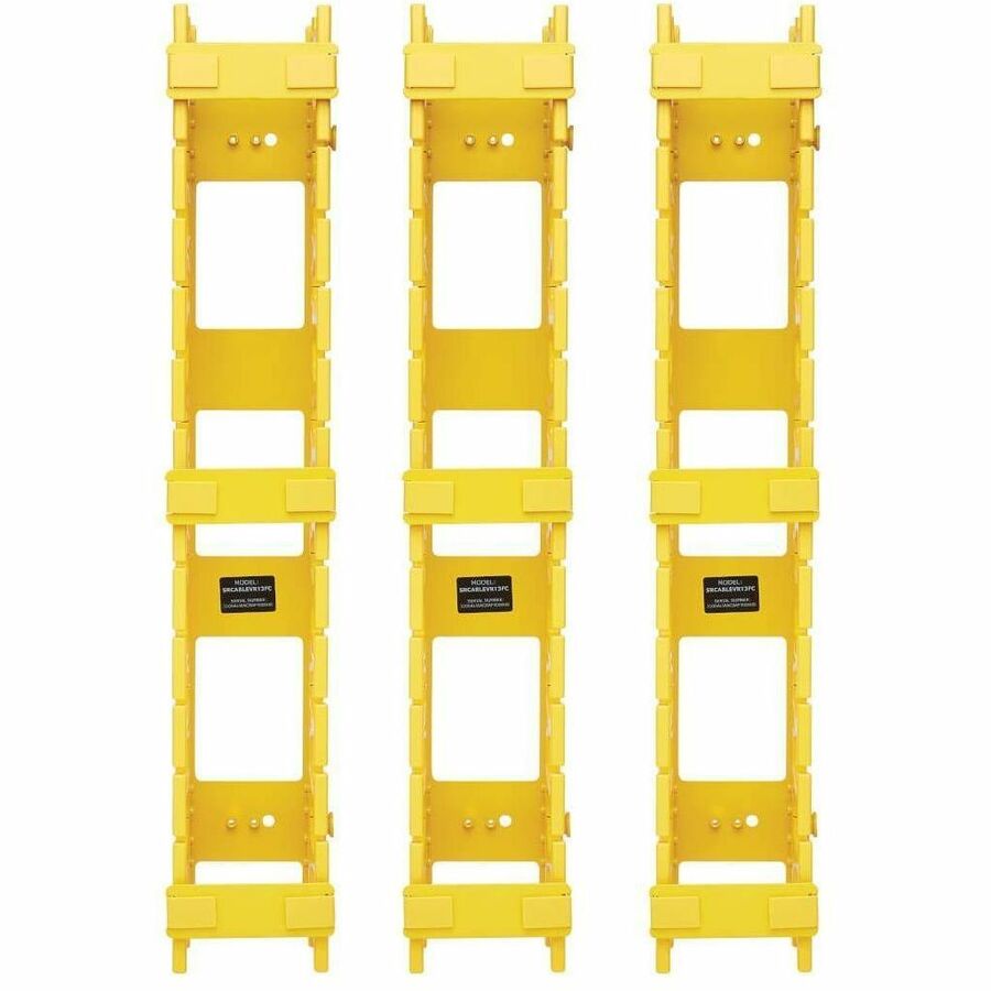 Tripp Lite High-Capacity Vertical Cable Manager - Double Finger Duct, Yellow, 6 ft. (1.8 m) — SRCABLEVRT3FC