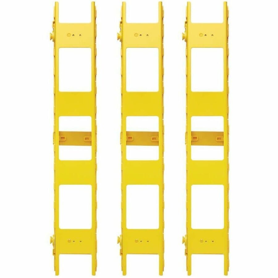 Tripp Lite High-Capacity Vertical Cable Manager - Double Finger Duct, Yellow, 6 ft. (1.8 m) — SRCABLEVRT3FC