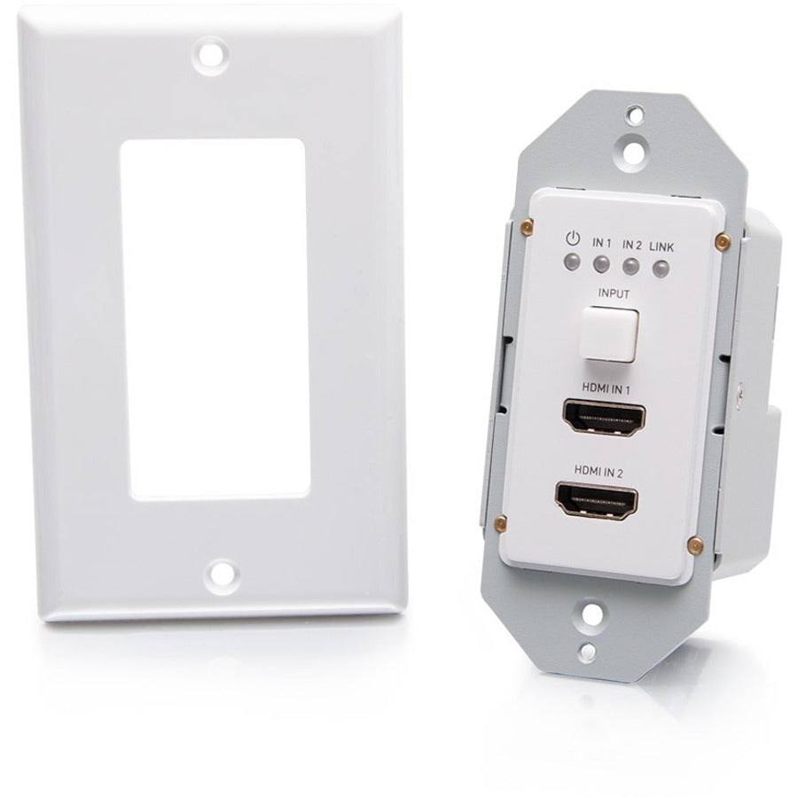 C2G 1-Gang Dual HDMI HDBaseT Wall Plate Transmitter RS232 over Cat Extender — C2G30022