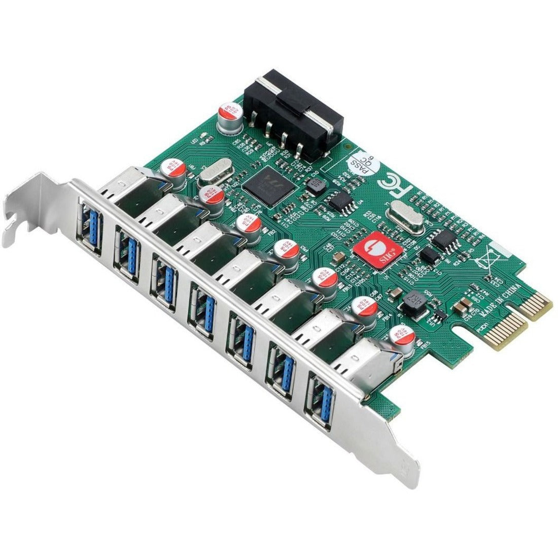 SIIG USB 3.0 7 Port PCIe Host Card - UASP Mode — JU-P70211-S1