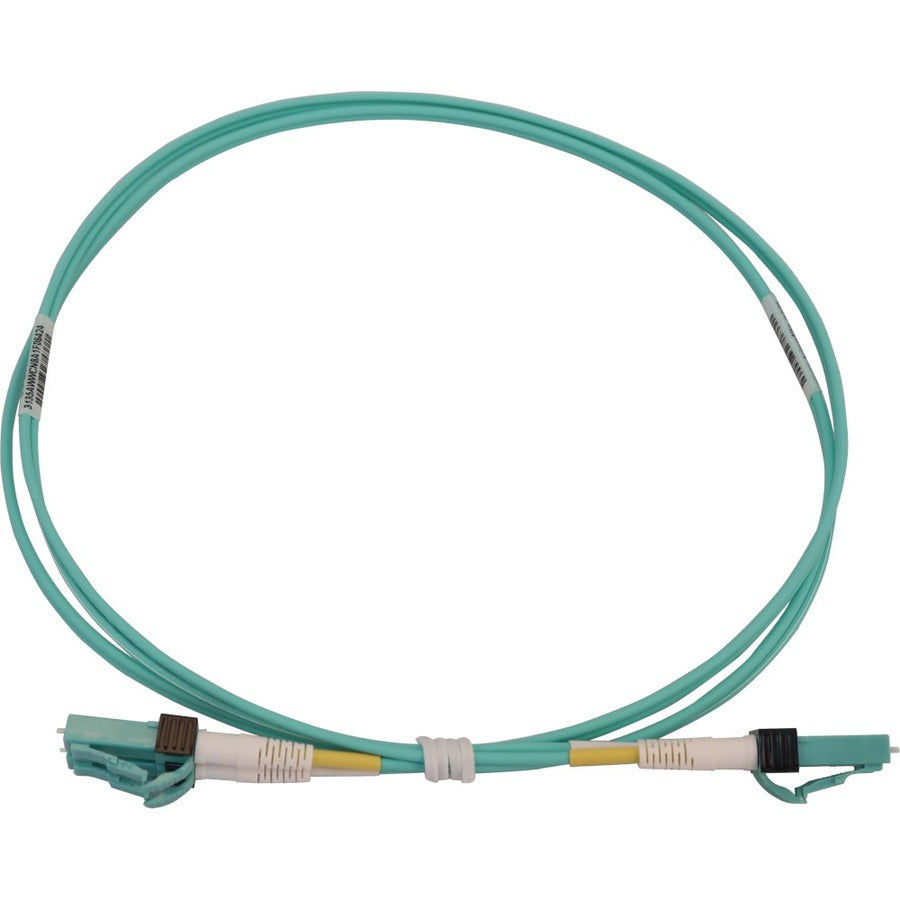 Tripp Lite 400G Multimode 50/125 OM4 Switchable Fiber Optic Cable (Duplex LC-PC M/M) LSZH Aqua 1 m (3.3 ft.) — N820X-01M-OM4