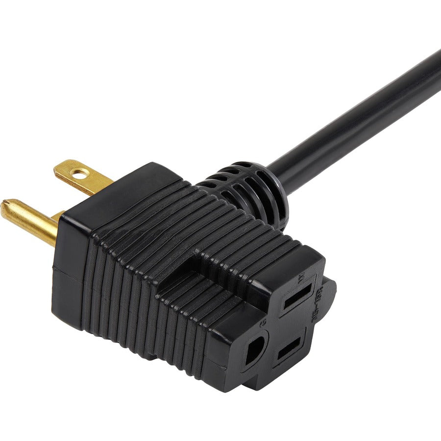 StarTech.com 3ft (1m) Piggyback Power Extension Cord, NEMA 5-15P to 2x NEMA 5-15R Cable, 16 AWG, 125V/15A, Outlet Saver Cord, UL Certified — PAC1023
