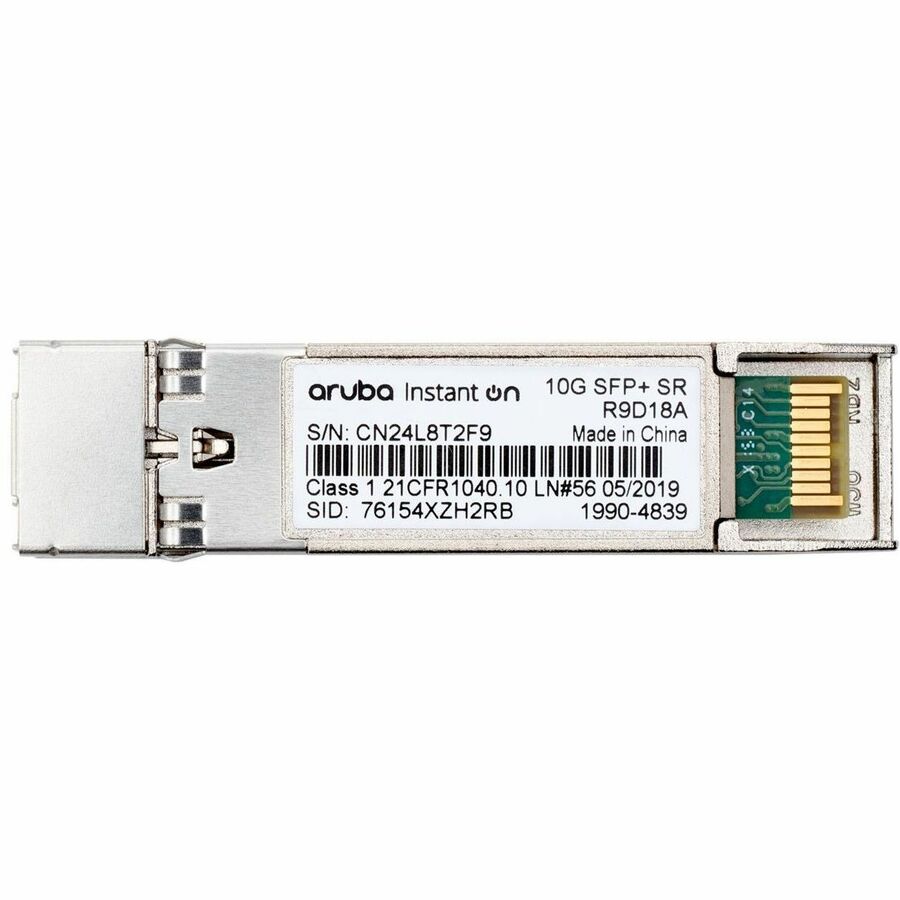 HPE Instant On 10G SFP+ LC SR 300m OM3 MMF Transceiver — R9D18A