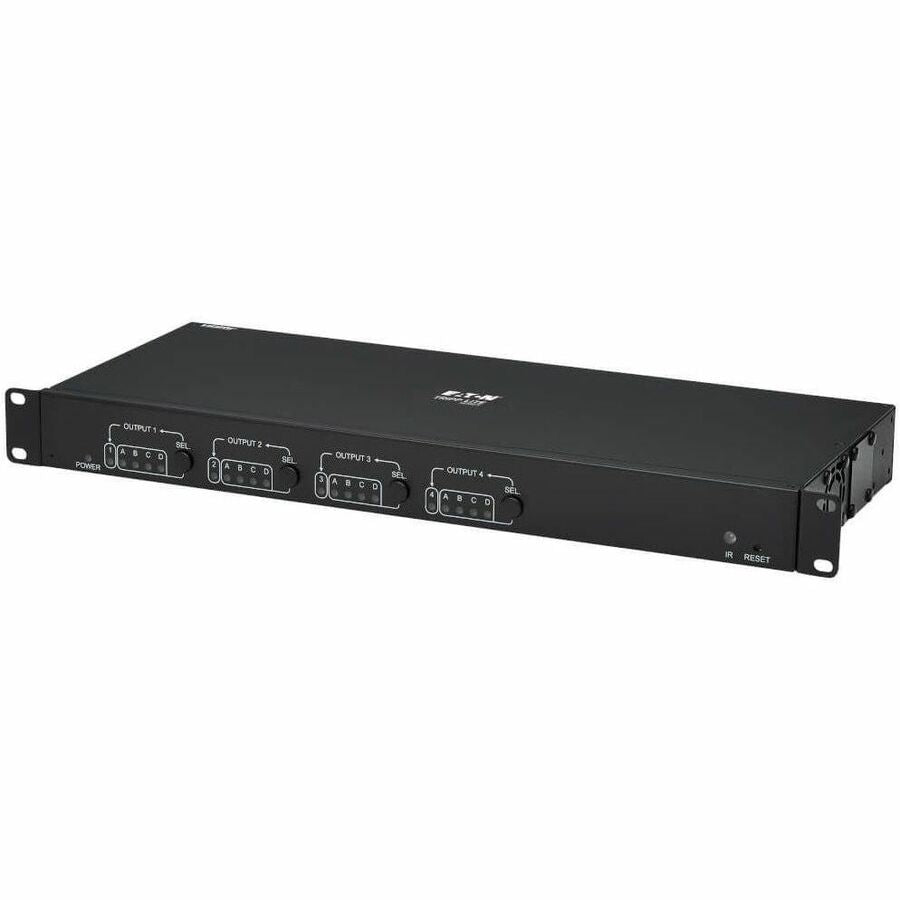 Eaton Tripp Lite Series 4x4 HDMI over Cat6 Matrix Switch Kit, Switch/4x Pigtail Receivers - 4K 60 Hz, HDR, 4: 4: 4, PoC, 230 ft. (70.1 m), TAA — B127A-4X4-BH4PH