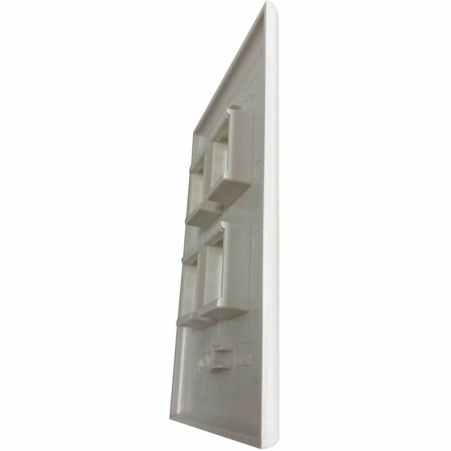 Tripp Lite by Eaton Safe-IT 4-Port Single-Gang Keystone Wall Plate, Antibacterial, Ivory Matte, TAA — N042AB-004-IVM