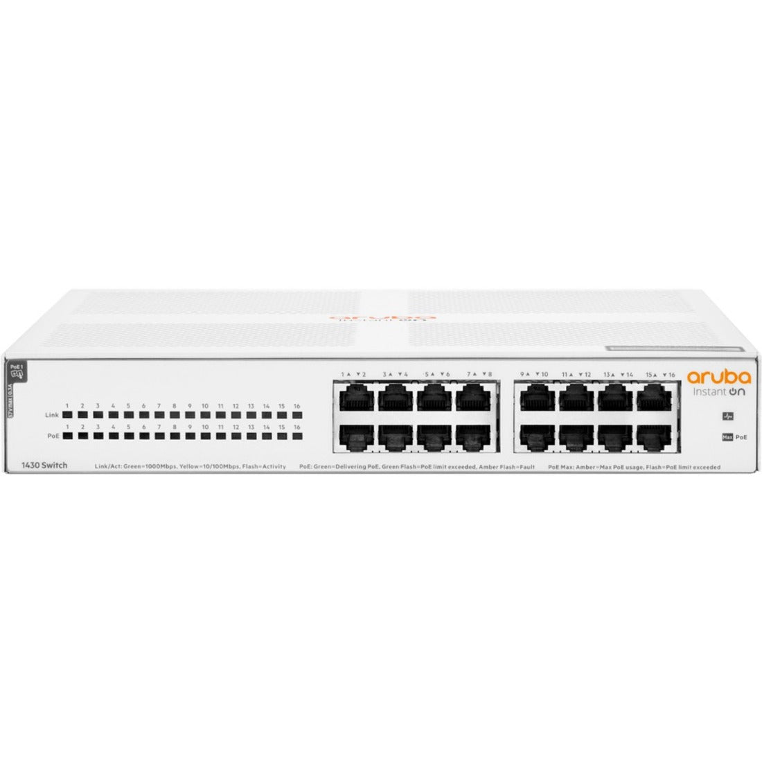 HPE Instant On 1430 16G Class4 PoE 124W Switch — R8R48A#ABA