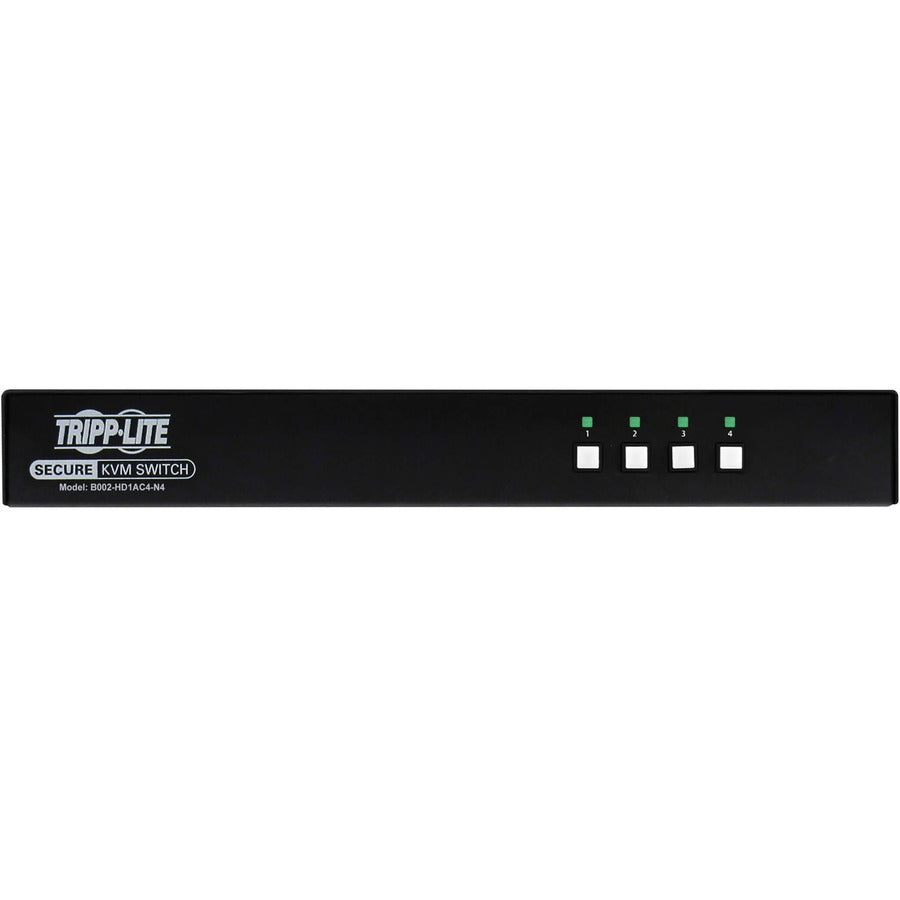 Tripp Lite by Eaton Secure KVM Switch, 4-Port, Single Head, DP to HDMI (x4), 4K, NIAP PP4.0, Audio, CAC, TAA — B002-HD1AC4-N4