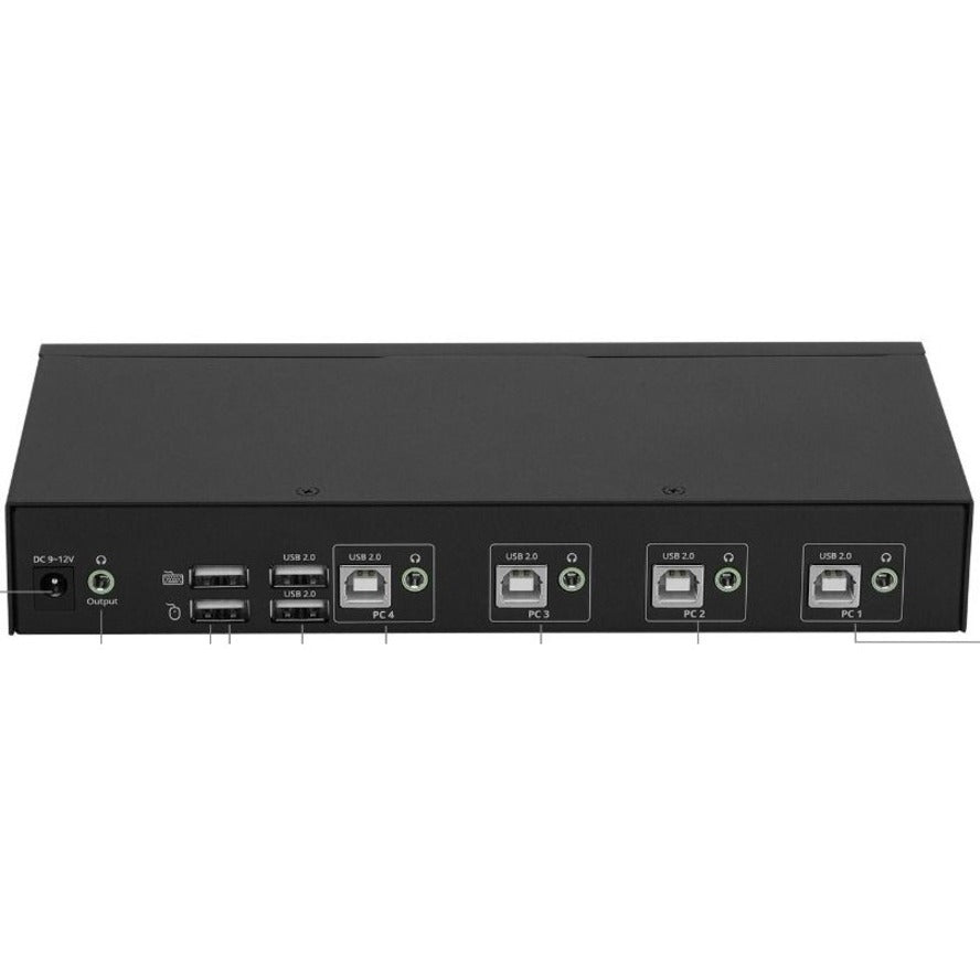 SIIG 4-Port Roaming KM Switch w/USB 2.0 Hub — JU-SW4311-S1
