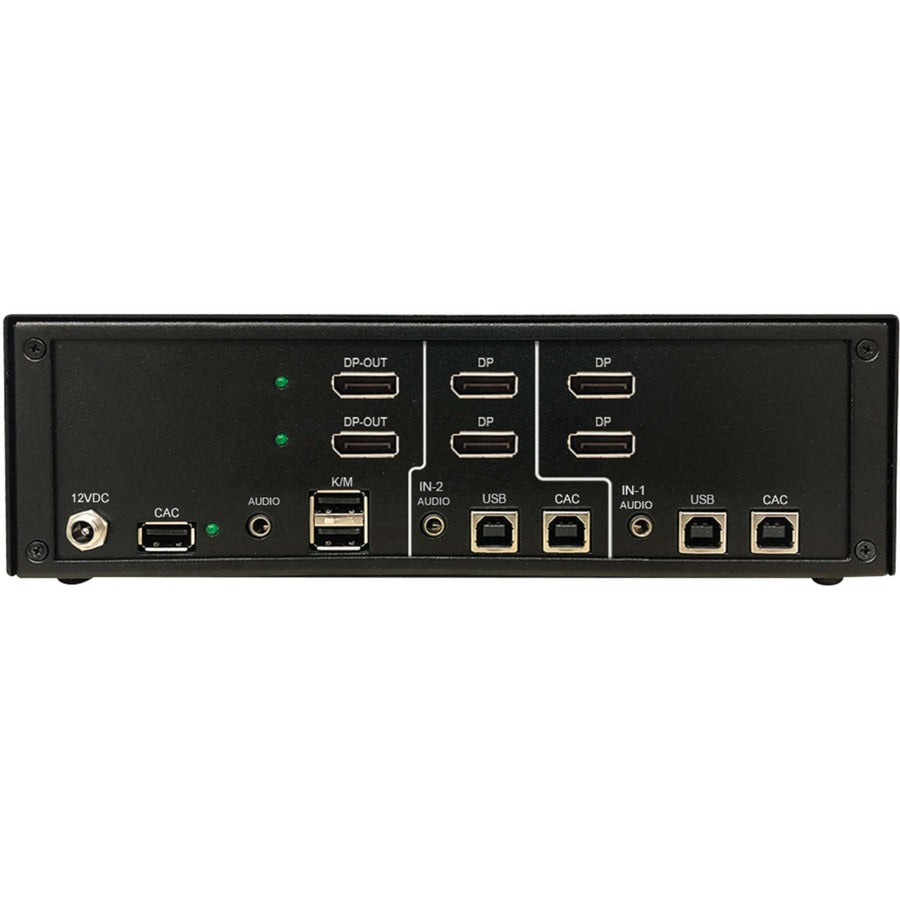 Tripp Lite by Eaton Secure KVM Switch, 2-Port, Dual Head, DisplayPort to DisplayPort, 4K, NIAP PP4.0, Audio, CAC, TAA — B002-DP2AC2-N4