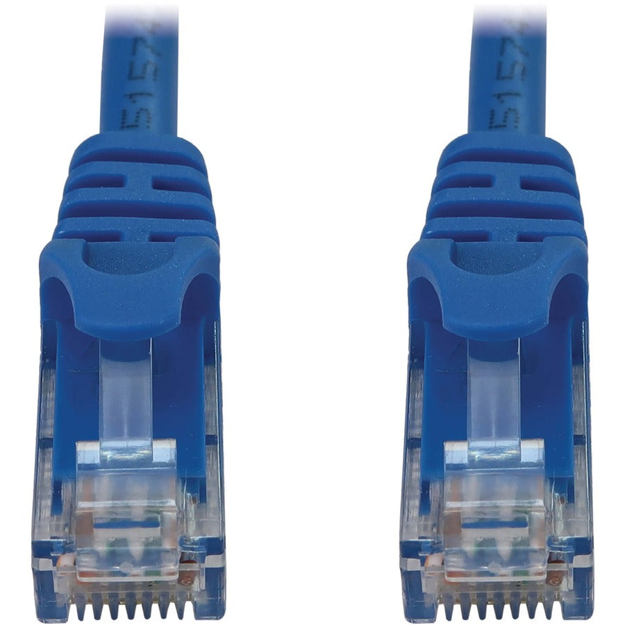Eaton Tripp Lite Series Cat6a 10G Snagless Molded UTP Ethernet Cable (RJ45 M/M), PoE, Blue, 1 ft. (0.3 m) — N261-001-BL