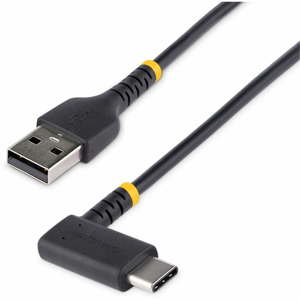 StarTech.com 6in (15cm) USB A to C Charging Cable Right Angle, Heavy Duty Fast Charge USB-C Cable, Durable and Rugged Aramid Fiber, 3A — R2ACR-15C-USB-CABLE