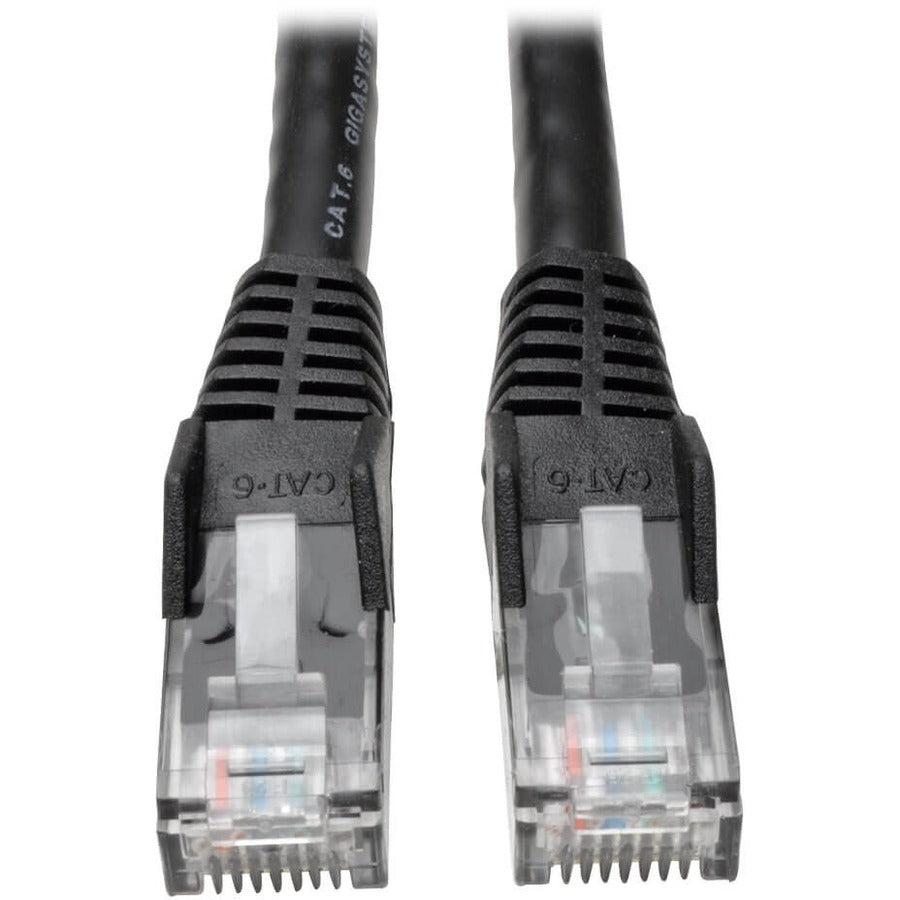 Eaton Tripp Lite Series Cat6 Gigabit Snagless Molded (UTP) Ethernet Cable (RJ45 M/M), PoE, Black, 14 ft. (4.27 m) — N201-014-BK