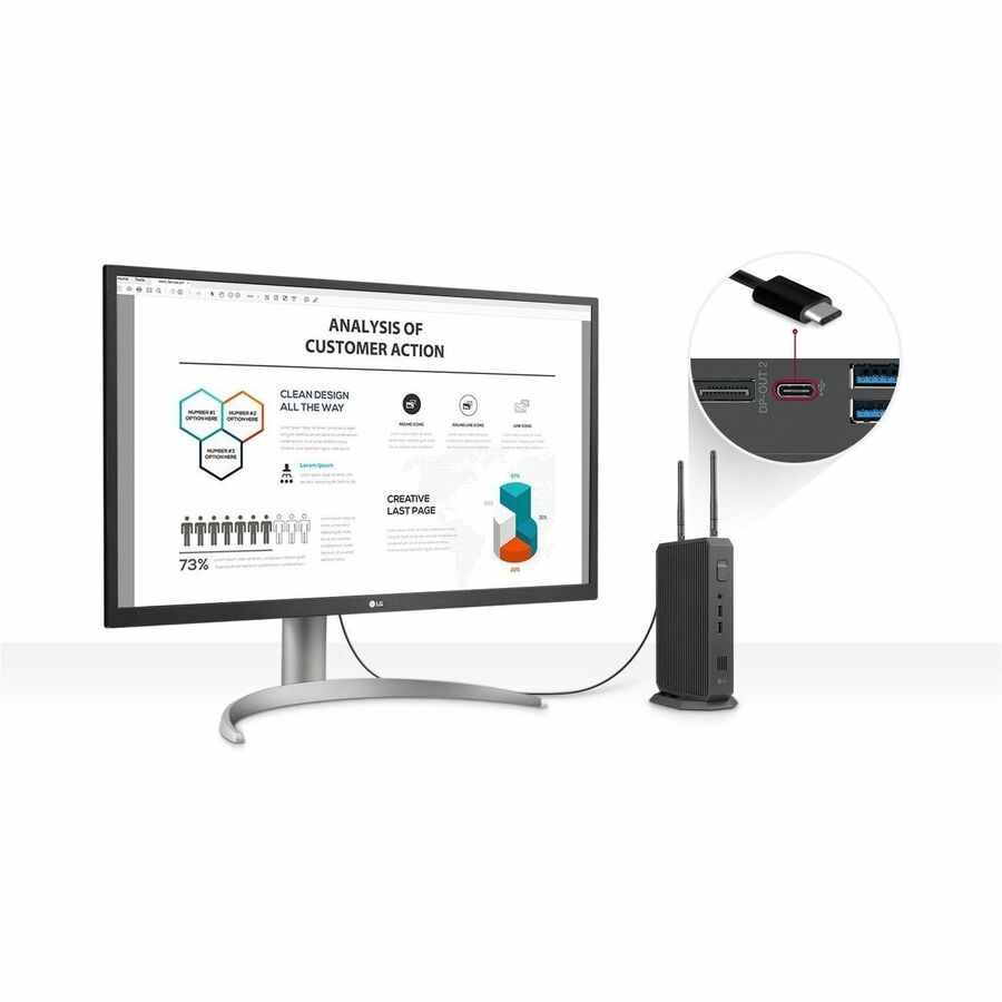 LG CQ600N-6N Thin Client - Intel Celeron N5105 Quad-core (4 Core) 2 GHz — CQ600N-6N