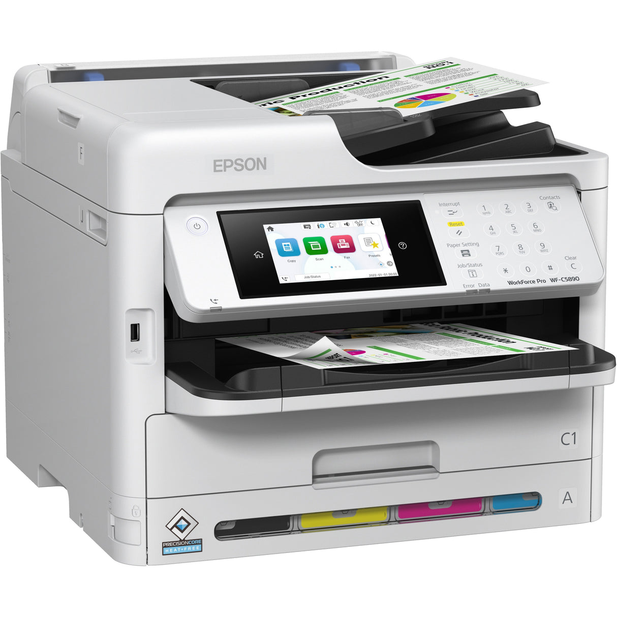 Epson WorkForce Pro WF-C5890 Wireless Inkjet Multifunction Printer - Color — C11CK23201