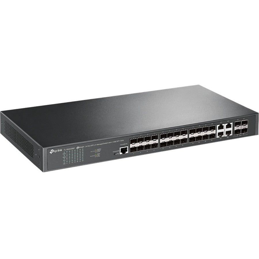 TP-Link TL-SG3428XF - JetStream™ 24-Port SFP L2+ Managed Switch with 4 10GE SFP+ Slots — SG3428XF