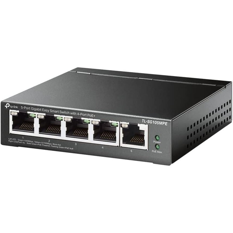 TP-Link TL-SG105MPE - 5-Port Gigabit Easy Smart Switch with 4-Port PoE+ — TL-SG105MPE