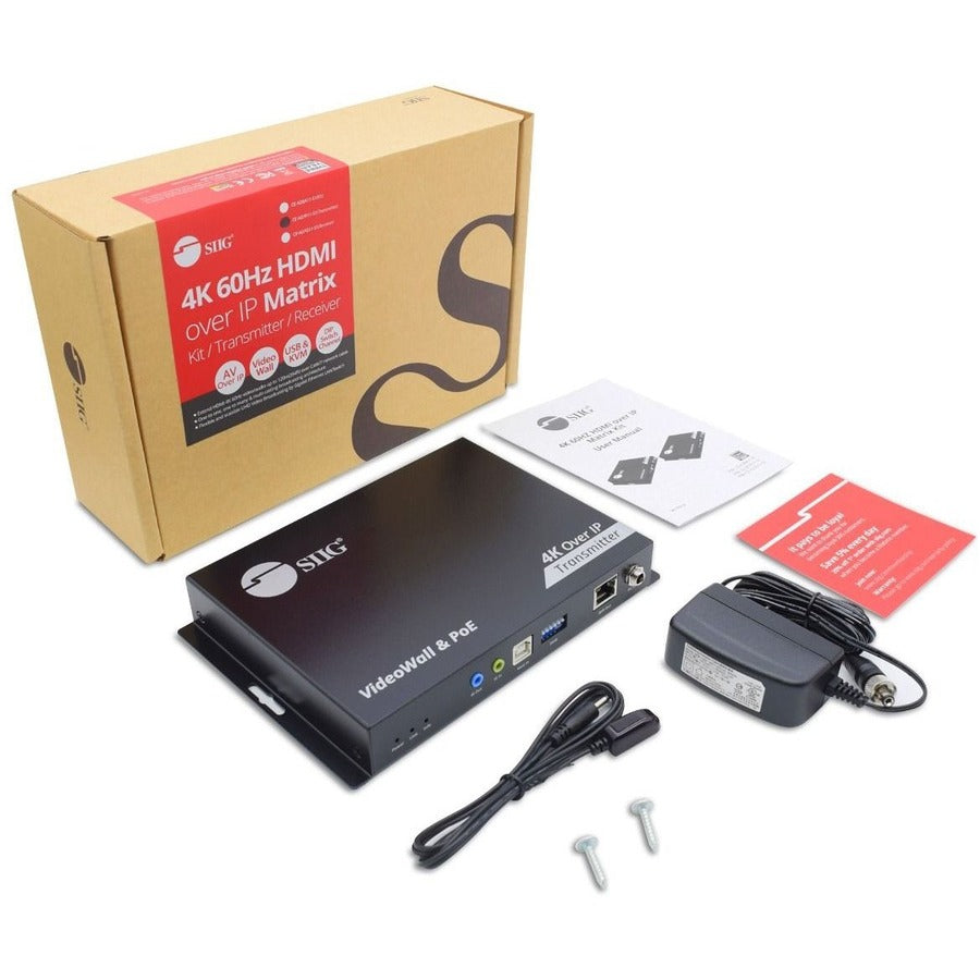 SIIG 4K 60Hz 18Gbps HDMI over IP Matrix - Encoder (TX) 394ft TAA Compliant — CE-H27F11-S1