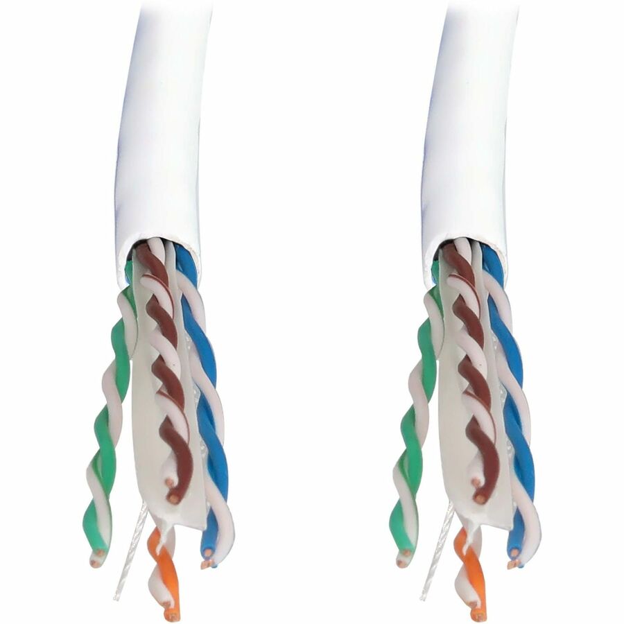 Eaton Tripp Lite Series Cat6a 10G Solid Core UTP Bulk Ethernet Cable, CMR Rated, White, 1000 ft. (305 m) — N223-01K-WH