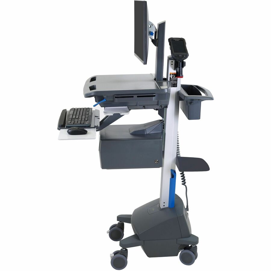 Ergotron StyleView Cart with LCD Pivot, LiFe Powered, US/CA/MX (Dark Grey) — SV42-8302-1