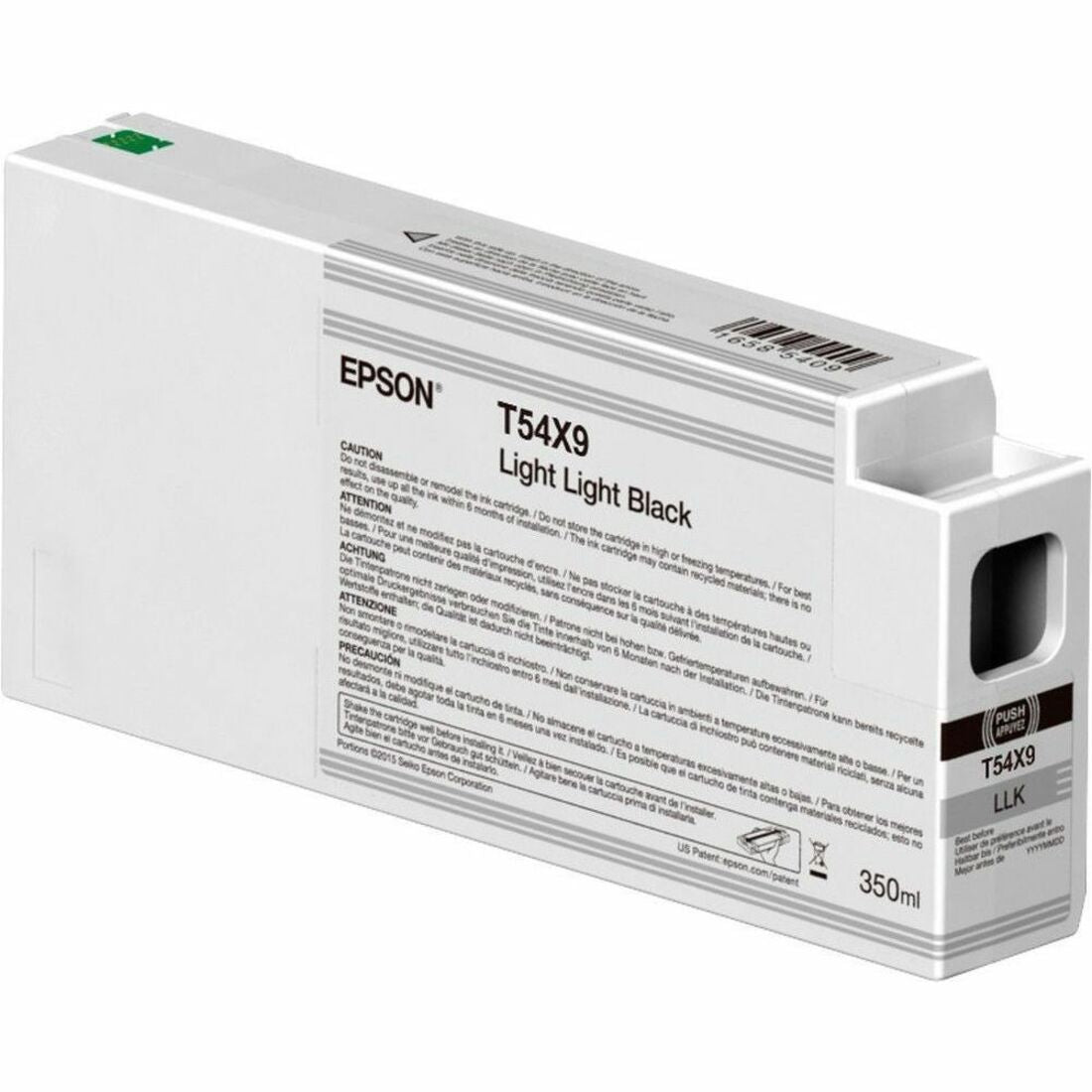 Epson UltraChrome HDX/HD T54X900 Original Inkjet Ink Cartridge - Single Pack - Light Black - 1 Pack — T54X900