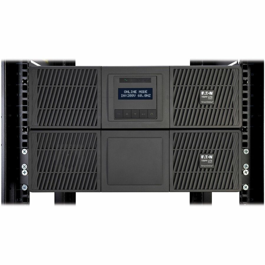 Eaton Tripp Lite Series SmartOnline 6000VA 5400W 120/208V Online Double-Conversion UPS with Stepdown Transformer and Maintenance Bypass - 5-20R/L6-20R/L6-30R Outlets, L6-30P Input, Network Card Included, Extended Run, 6U Battery Backup — SU6000RTFMB