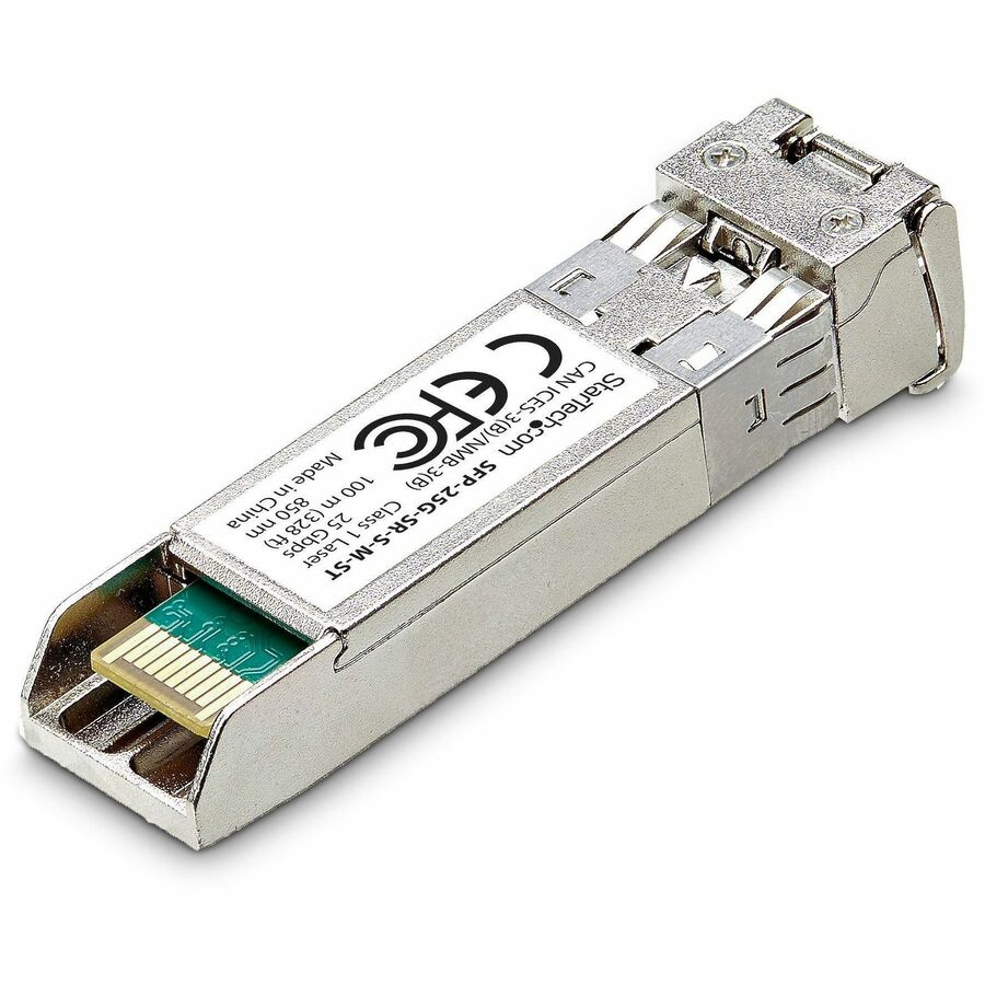 StarTech.com MSA-Compliant SFP-25G-SR-S SFP28 Module, 25 GB Multimode Fiber (MMF), 25GBASE-SR LC Transceiver, 850nm, 100m (328ft), DDM/DOM — SFP-25G-SR-S-M-ST