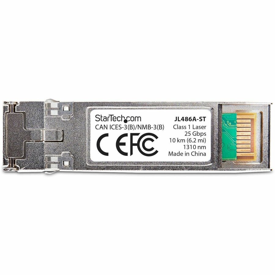 StarTech.com HPE JL486A Compatible SFP28 Module, 25GBase-LR, 25 GB Single Mode Fiber (SMF), LC Transceiver, 10km (6.2mi), DDM/DOM — JL486A-ST