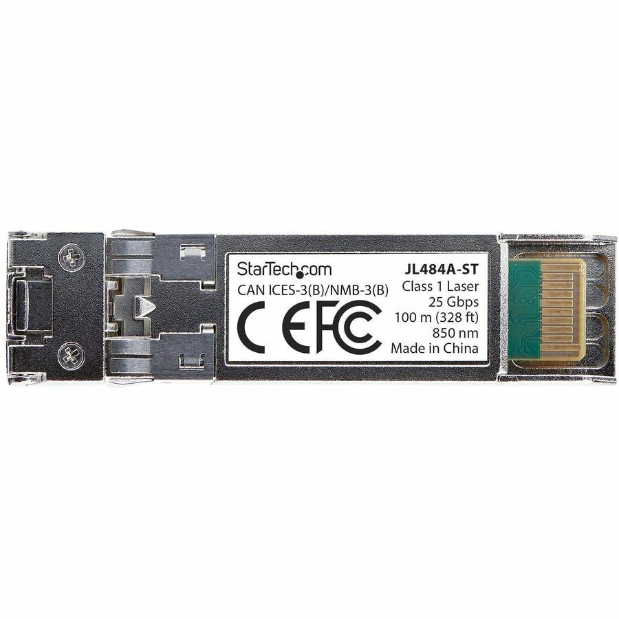 StarTech.com HPE JL484A Compatible SFP28 Module, 25GBase-SR, 25 GB Multimode Fiber (MMF), LC Transceiver, 100m (328ft), DDM/DOM — JL484A-ST