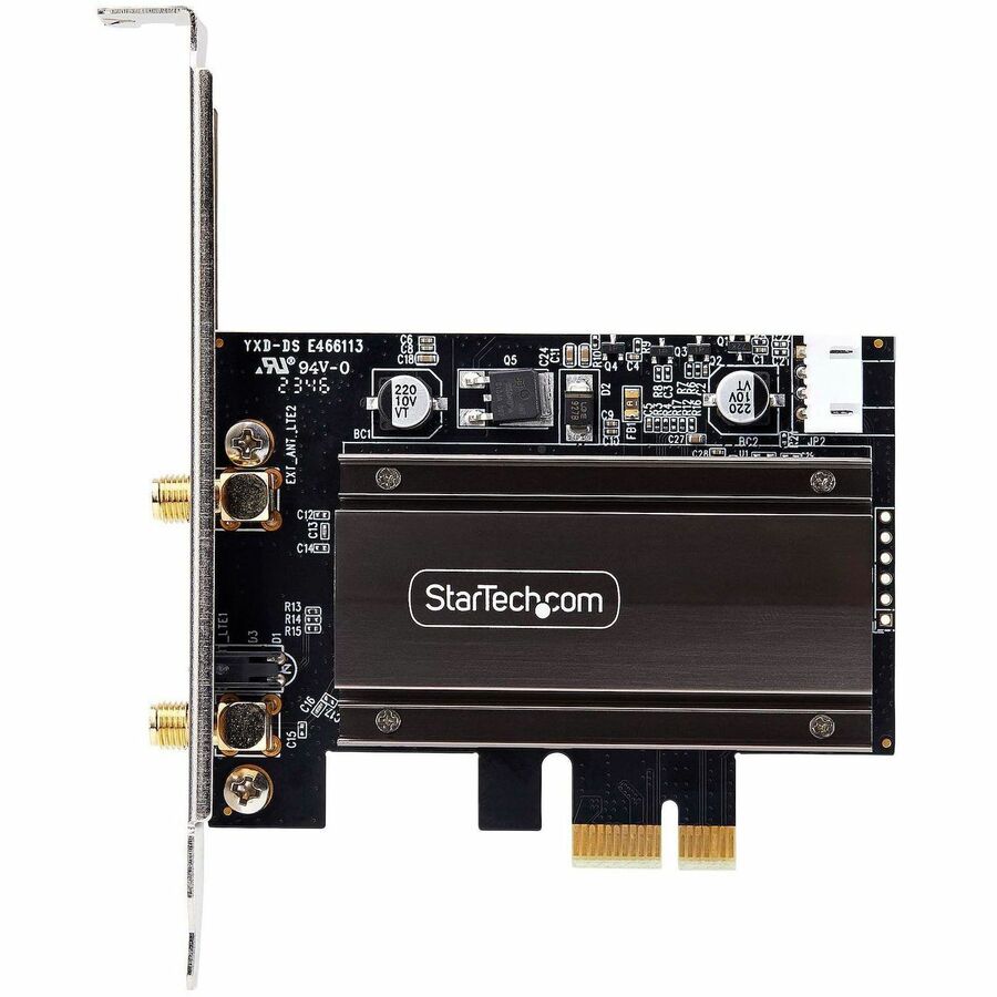 StarTech.com Wi-Fi 6E PCIe Network Card, Bluetooth 5.3, Magnetic Antenna Base, Tri-Band 802.11ax, AX5400 Wi-Fi NIC, Windows/Linux — PAX2235-WIFI-6E-CARD
