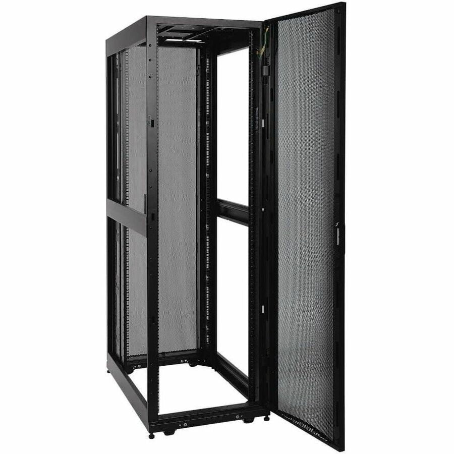 Tripp Lite by Eaton SmartRack 42U Standard-Depth Rack Enclosure Cabinet with Doors and Side Panels — SR42UB