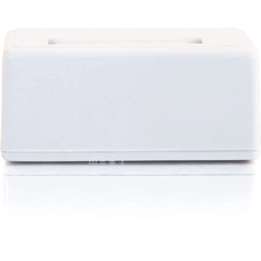 C2G 1-Port Keystone Jack Surface Mount Box - White — 03831