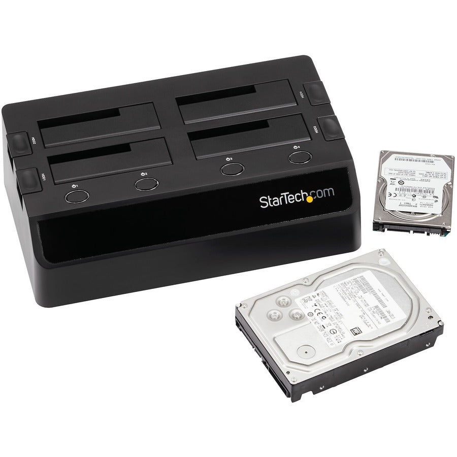 StarTech.com 4-Bay USB 3.0 to SATA Hard Drive Docking Station, 2.5/3.5" SATA III (6Gbps) SSD/HDD Dock, USB Hard Drive Bay, Top-Loading — SDOCK4U33