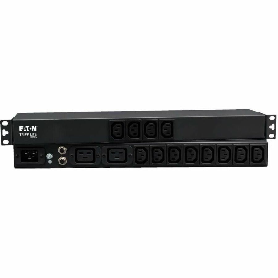 Eaton Tripp Lite Series 1.9-3.8kW Single-Phase 120-240V Basic PDU, 14 Outlets (12 C13 & 2 C19), C20 16A Input, 1U Rack-Mount — PDU12IEC