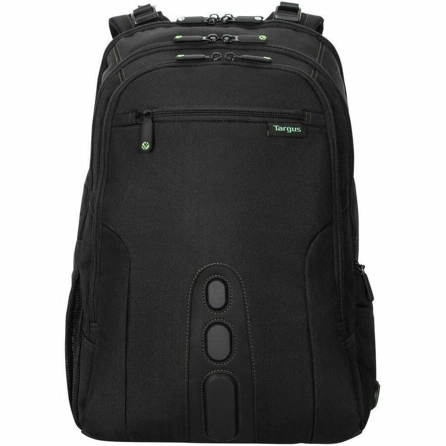 Targus Spruce EcoSmart TBB019US Carrying Case (Backpack) for 17" Notebook - Black, Green - TAA Compliant — TBB019US