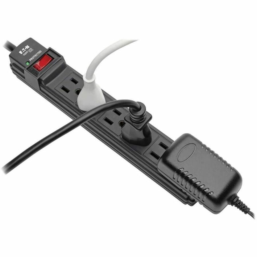 Eaton Tripp Lite Series Protect It! 6-Outlet Surge Protector, 6 ft. Cord, 360 Joules, Diagnostic LED, Black Housing — TLP6B