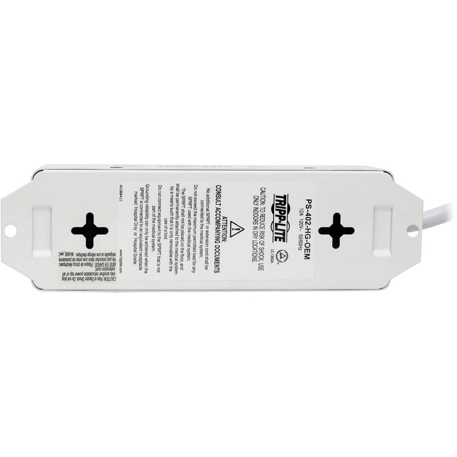 Eaton Tripp Lite Series Safe-IT UL 1363A Medical-Grade Power Strip for Patient-Care Vicinity, 4x 15A Hospital-Grade Outlets, 15 ft. Cord — PS-415-HG-OEM