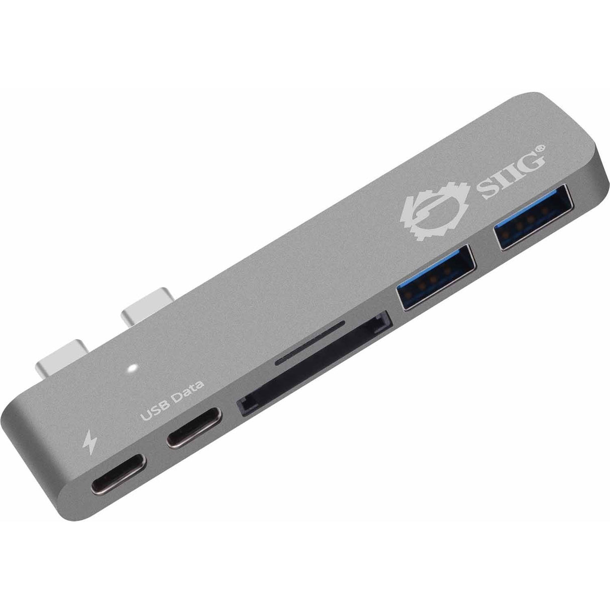 SIIG Thunderbolt 3 USB-C Hub with Card Reader & PD Adapter - Space Gray — JU-TB0312-S1