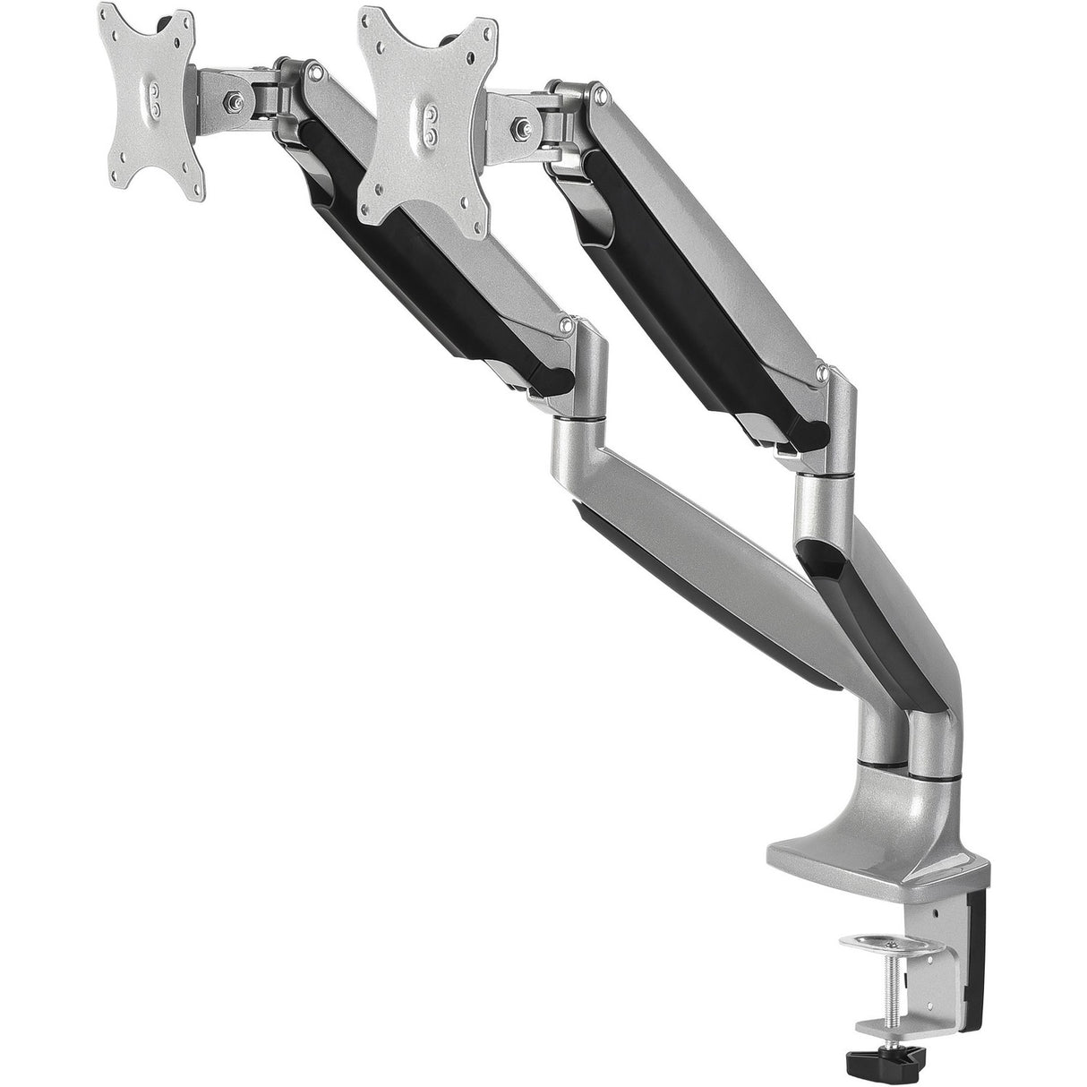 SIIG High Premium Aluminum Gas Spring Desk Mount - Dual Monitor - Fits 13" to 32" monitors - Max load 19.8Ibs(each) — CE-MT2E12-S1