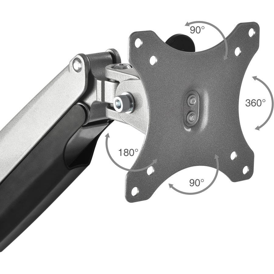 SIIG High Premium Aluminum Gas Spring Desk Mount - Dual Monitor - Fits 13" to 32" monitors - Max load 19.8Ibs(each) — CE-MT2E12-S1