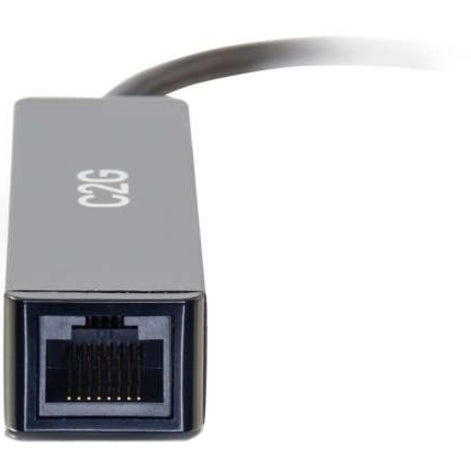 C2G USB-C to Enternet Network Adapter Converter - Type C Male/USB 3.0 to RJ45 - Black — 29826