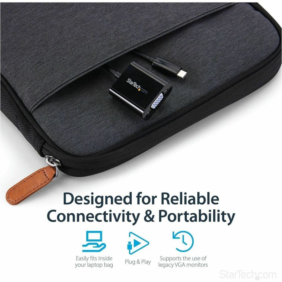 StarTech.com USB-C to VGA Adapter - Thunderbolt 3 Compatible - USB C Adapter - USB Type C to VGA Dongle Converter — CDP2VGA