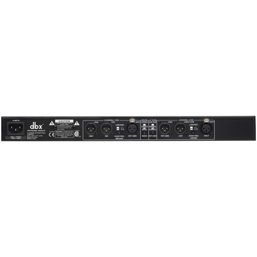 dbx Stereo 2-Way/Mono 3-Way Crossover with XLR Connectors — DBX223XSV