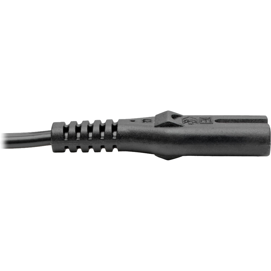 Eaton Tripp Lite Series European Computer Power Cord, C7 to Schuko, 2.5A, 250V, 18 AWG, 6 ft. (1.83 m), Black — P059-006