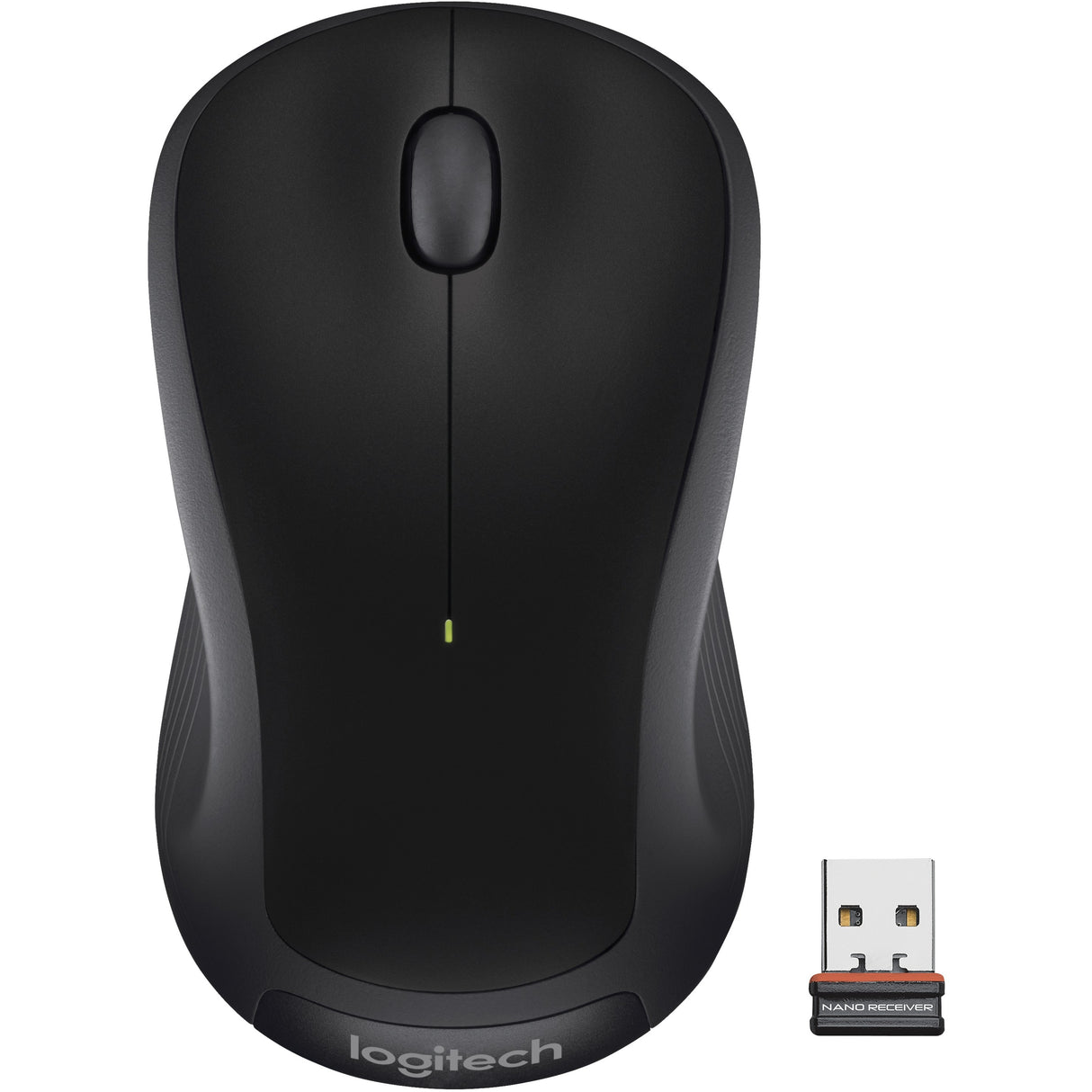 Logitech M310 Wireless Mouse, 2.4 GHz with USB Nano Receiver, 1000 DPI Optical Tracking, Ambidextrous, Black — 910-004277